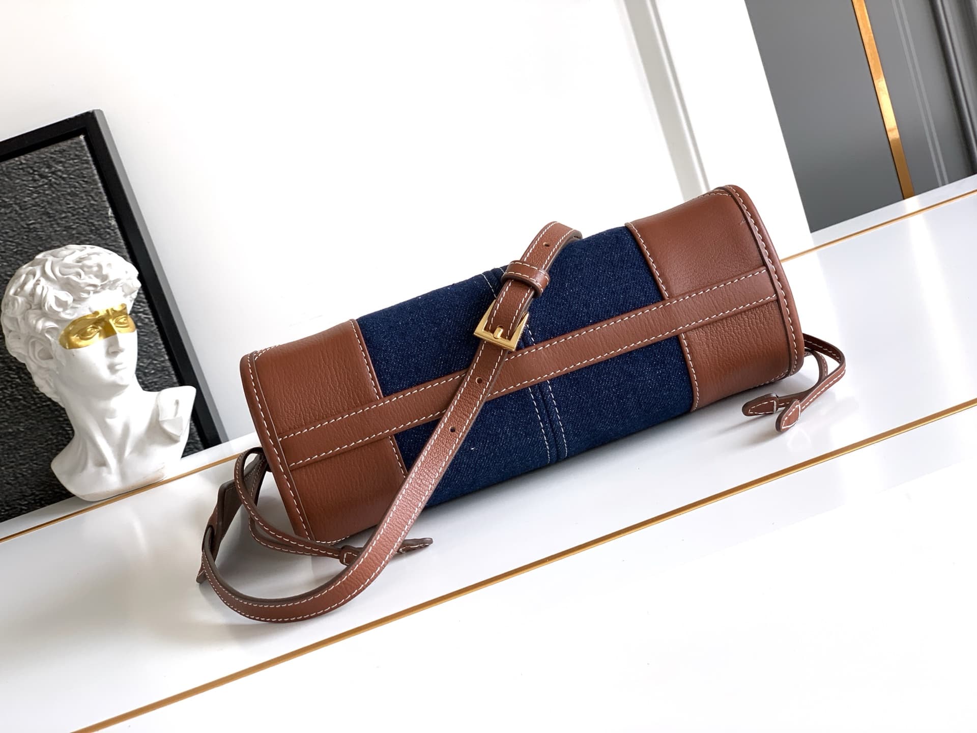 Prada Denim Mini Crossbody Bag 1BA486