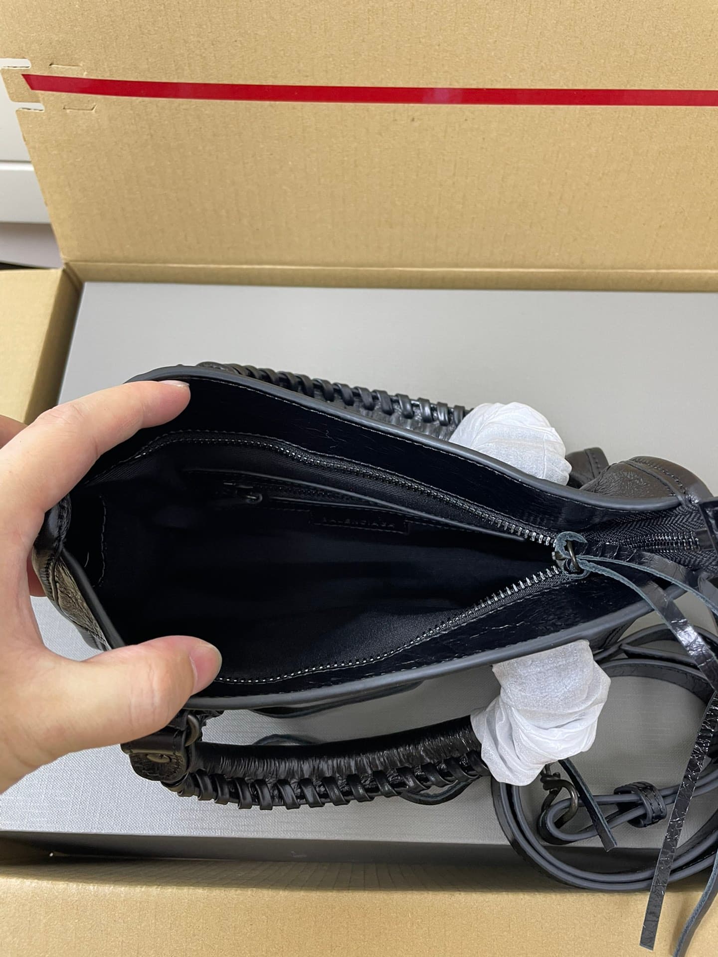 Balenciaga Black Mini Le City Moto Bag