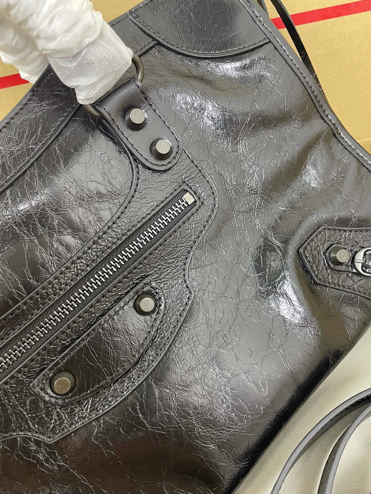 Balenciaga Black Le City Moto Bag
