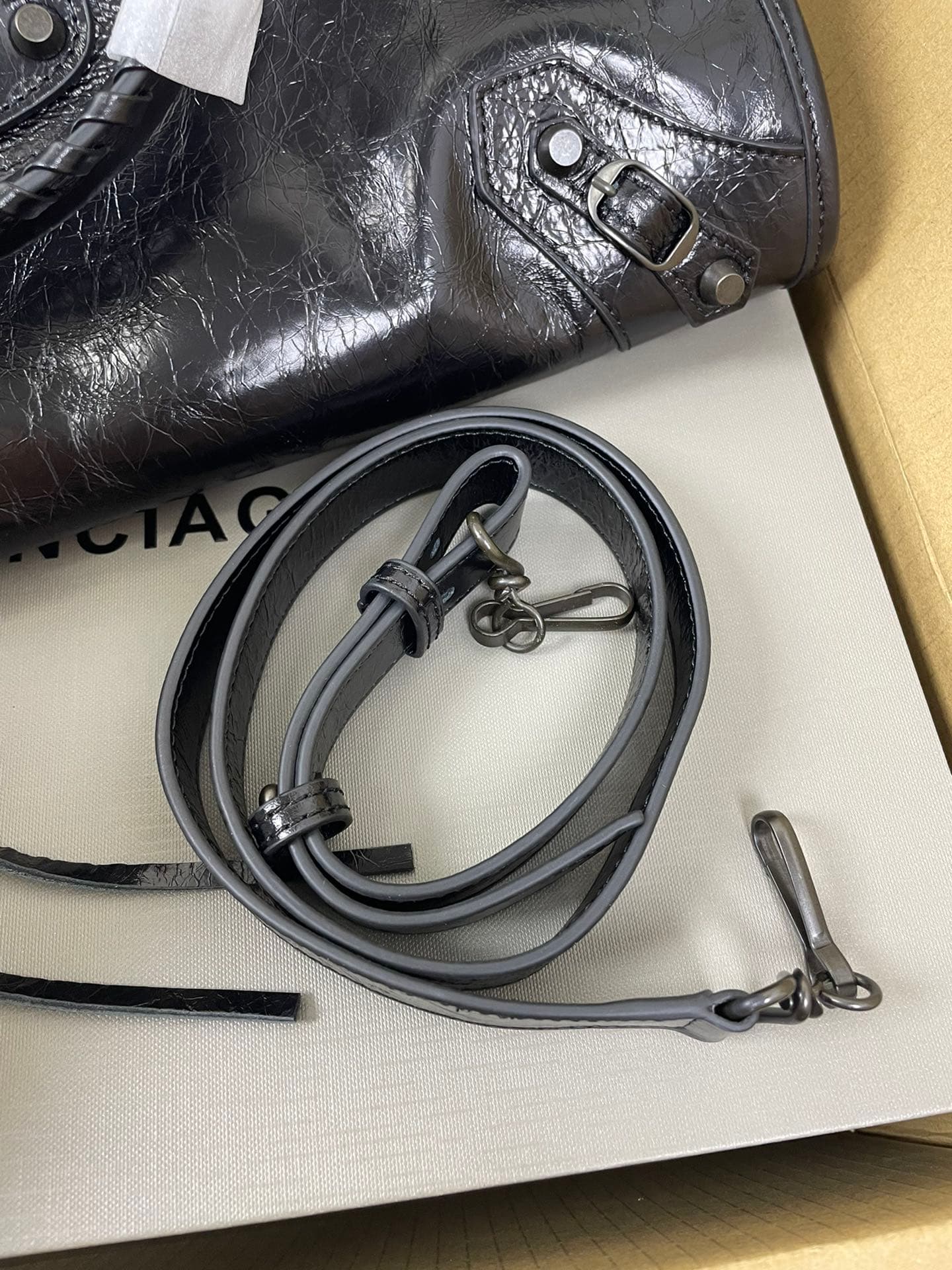 Balenciaga Black Le City Moto Bag