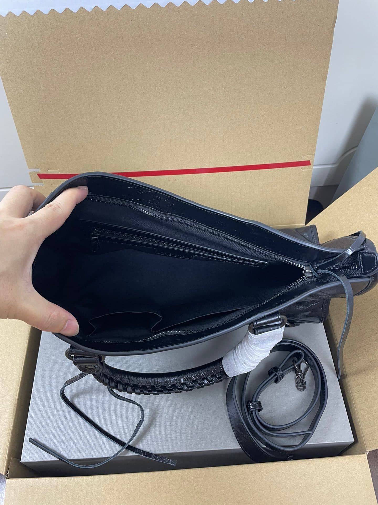 Balenciaga Black Le City Moto Bag