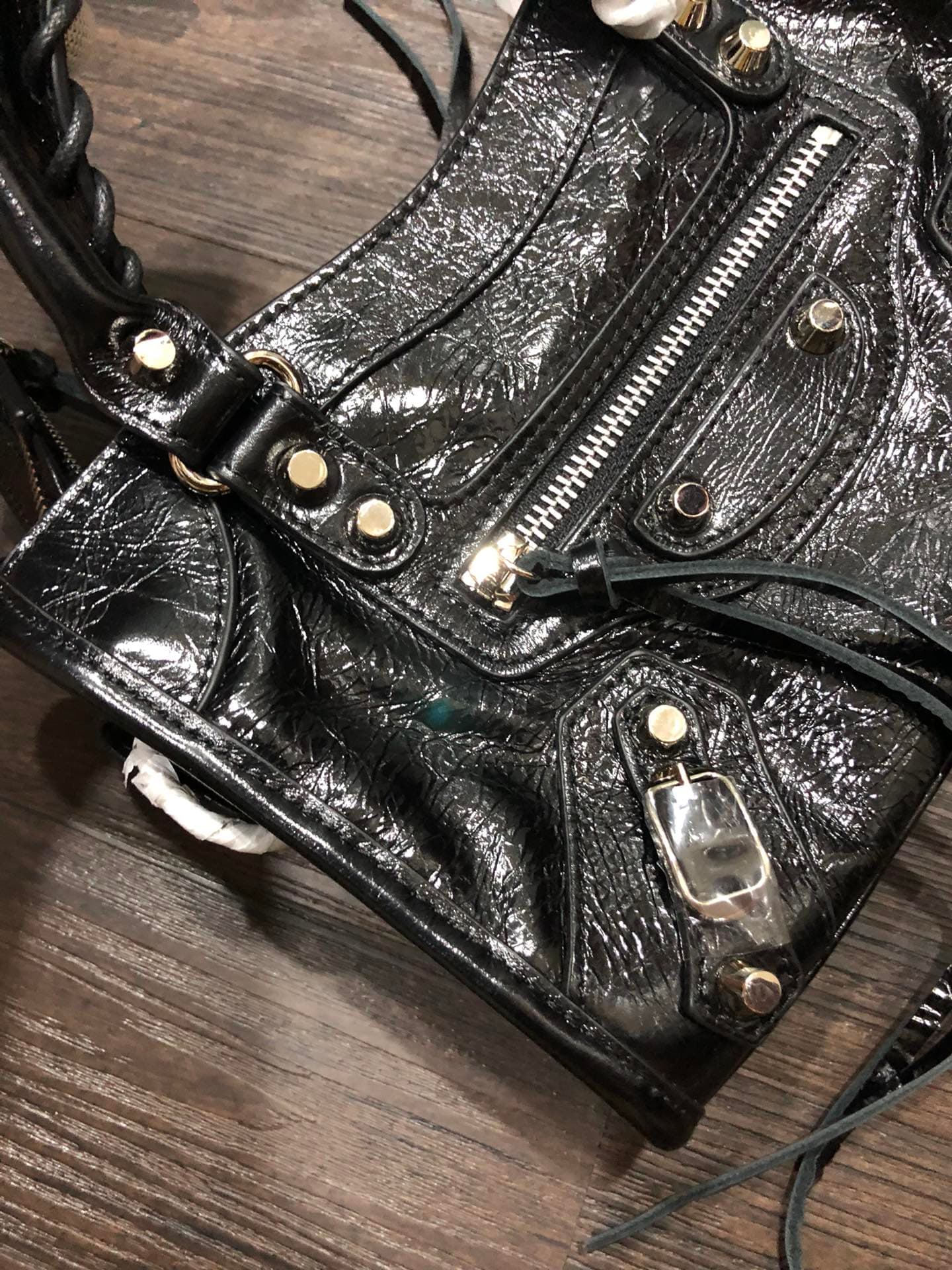 Balenciaga Silver Mini Crossbody Bag