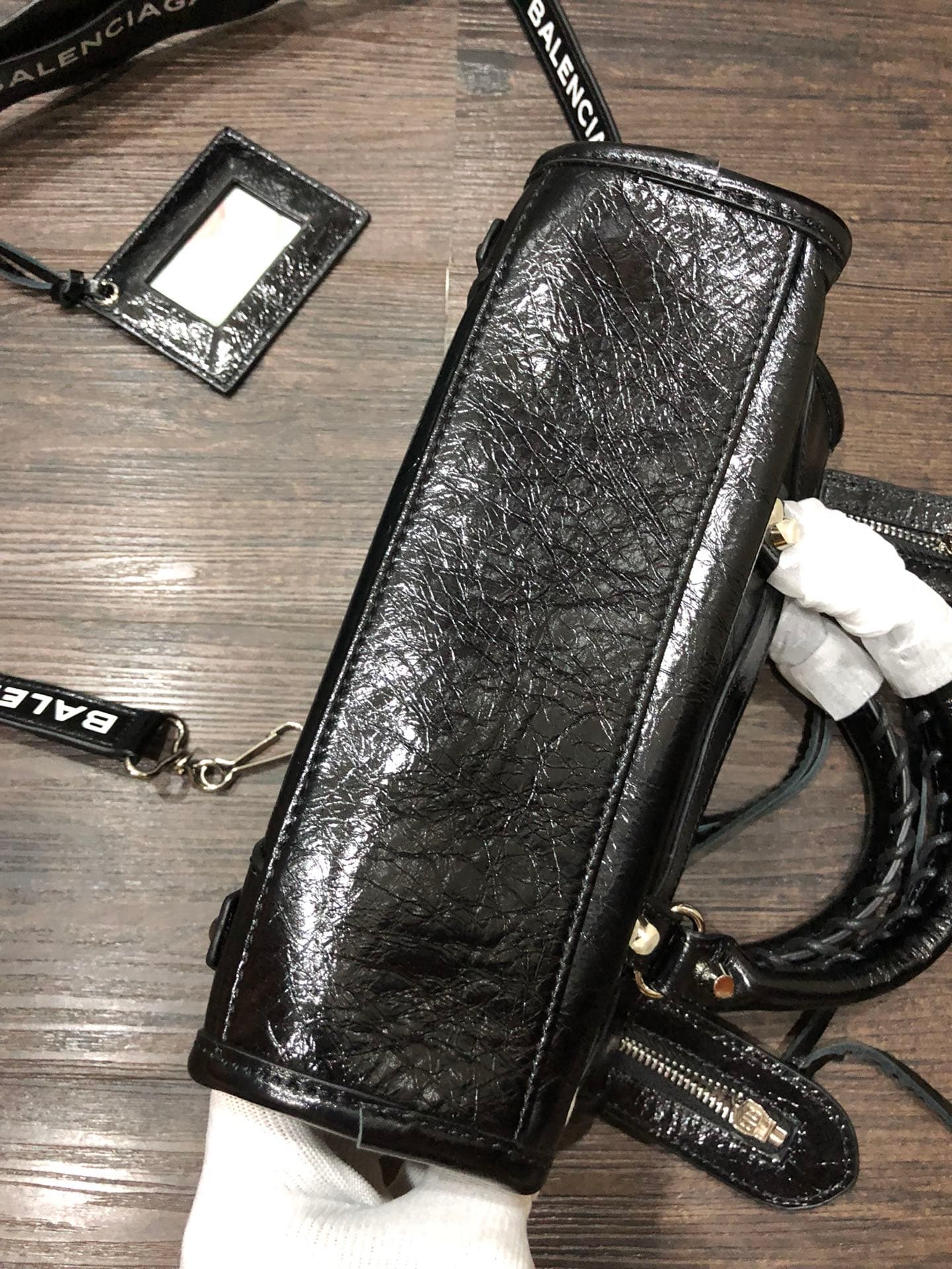 Balenciaga Silver Mini Crossbody Bag