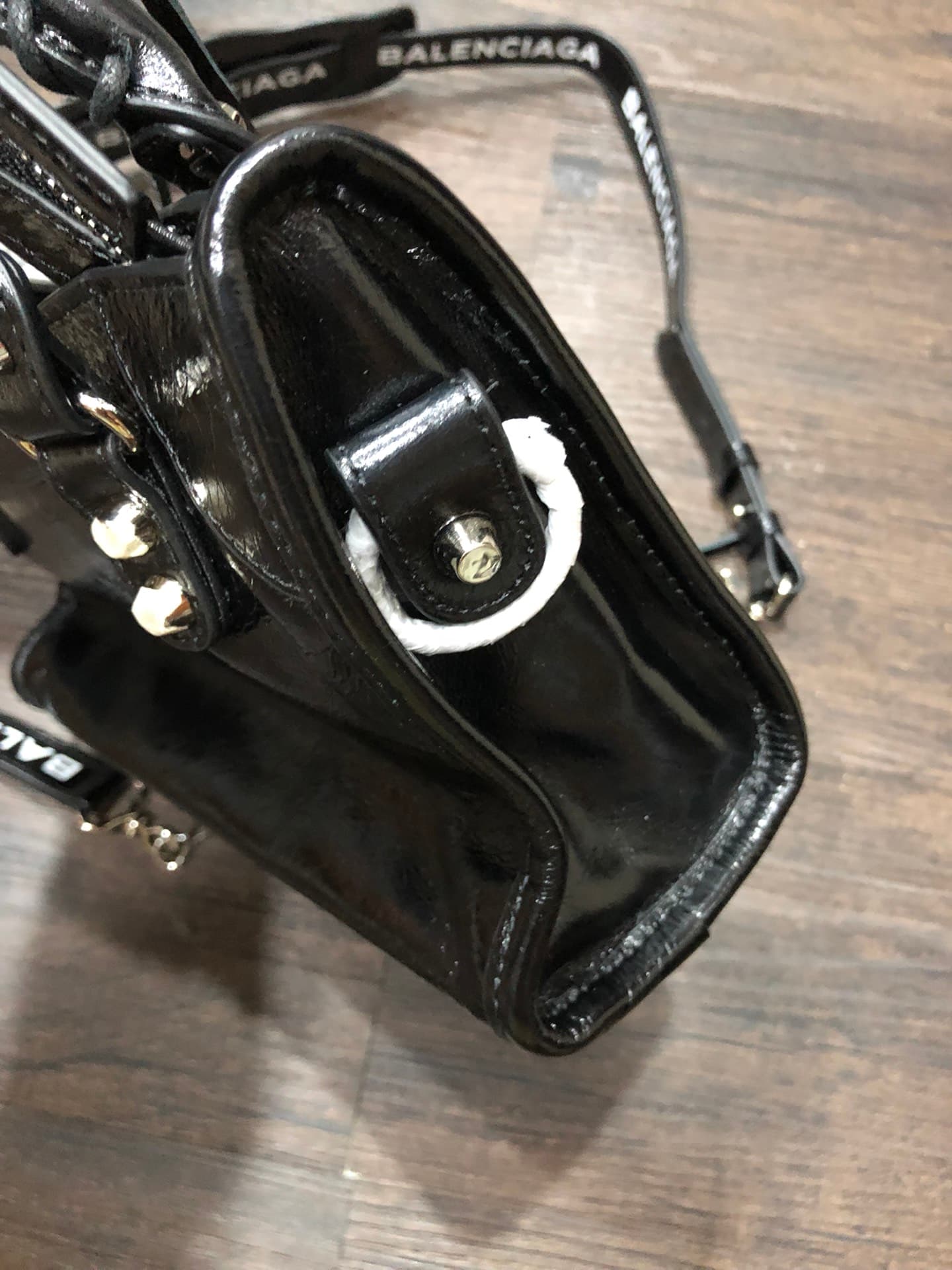 Balenciaga Silver Mini Crossbody Bag