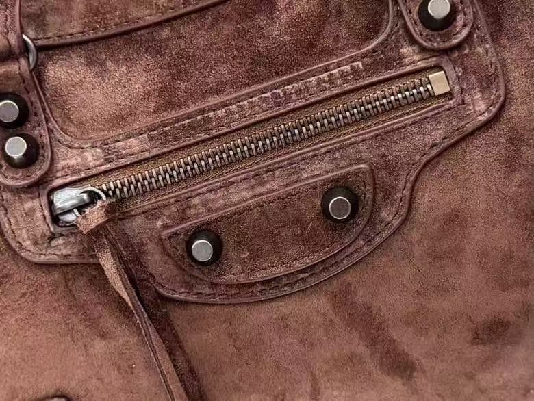 Balenciaga Brown Medium Le City Moto Bag