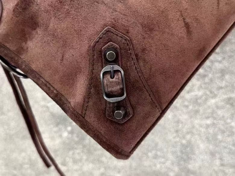 Balenciaga Brown Medium Le City Moto Bag