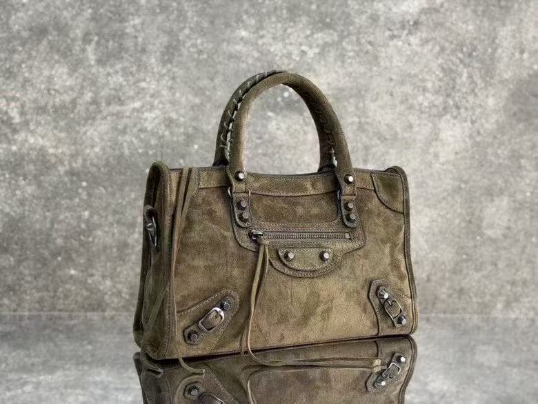 Balenciaga Green Medium Le City Moto Bag