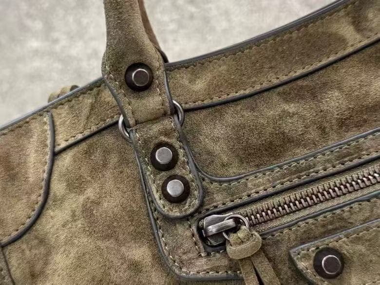 Balenciaga Green Medium Le City Moto Bag