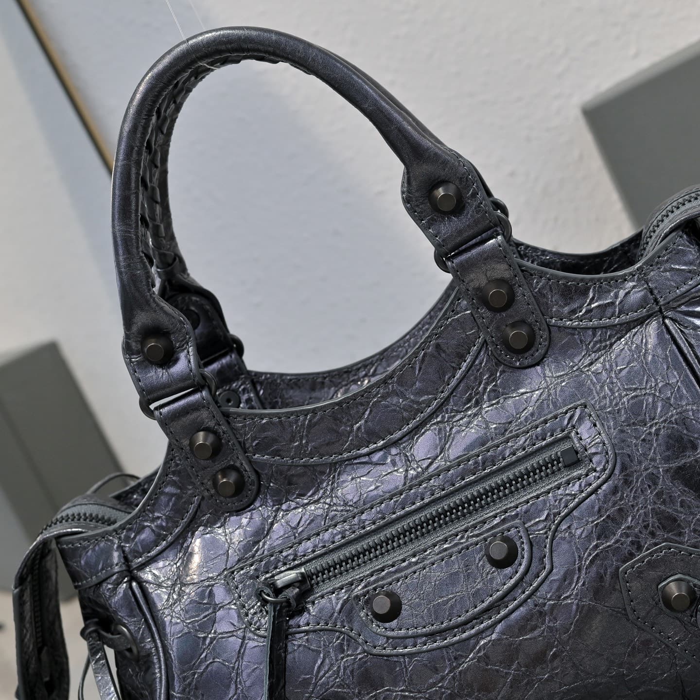 Balenciaga Gold Le City Moto Bag