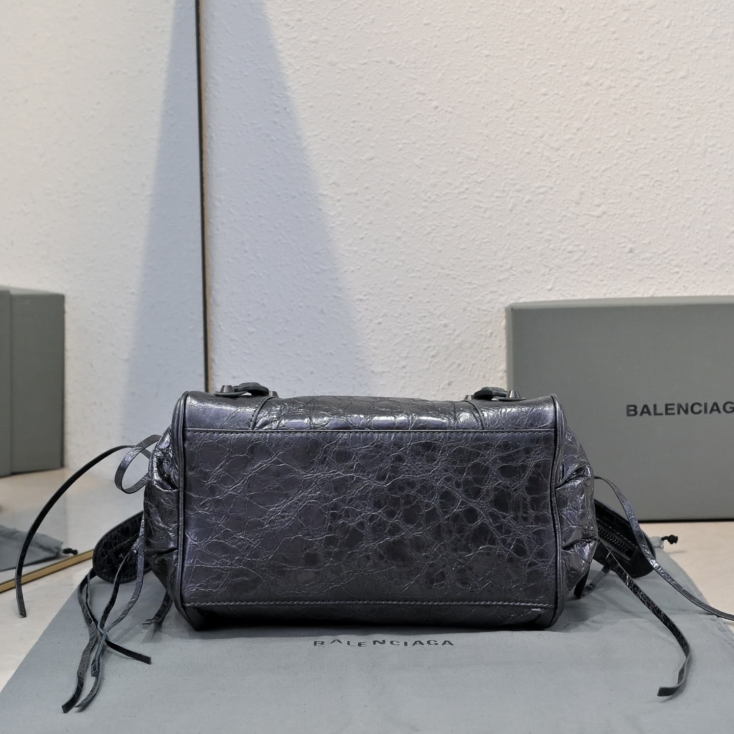 Balenciaga Gold Le City Moto Bag