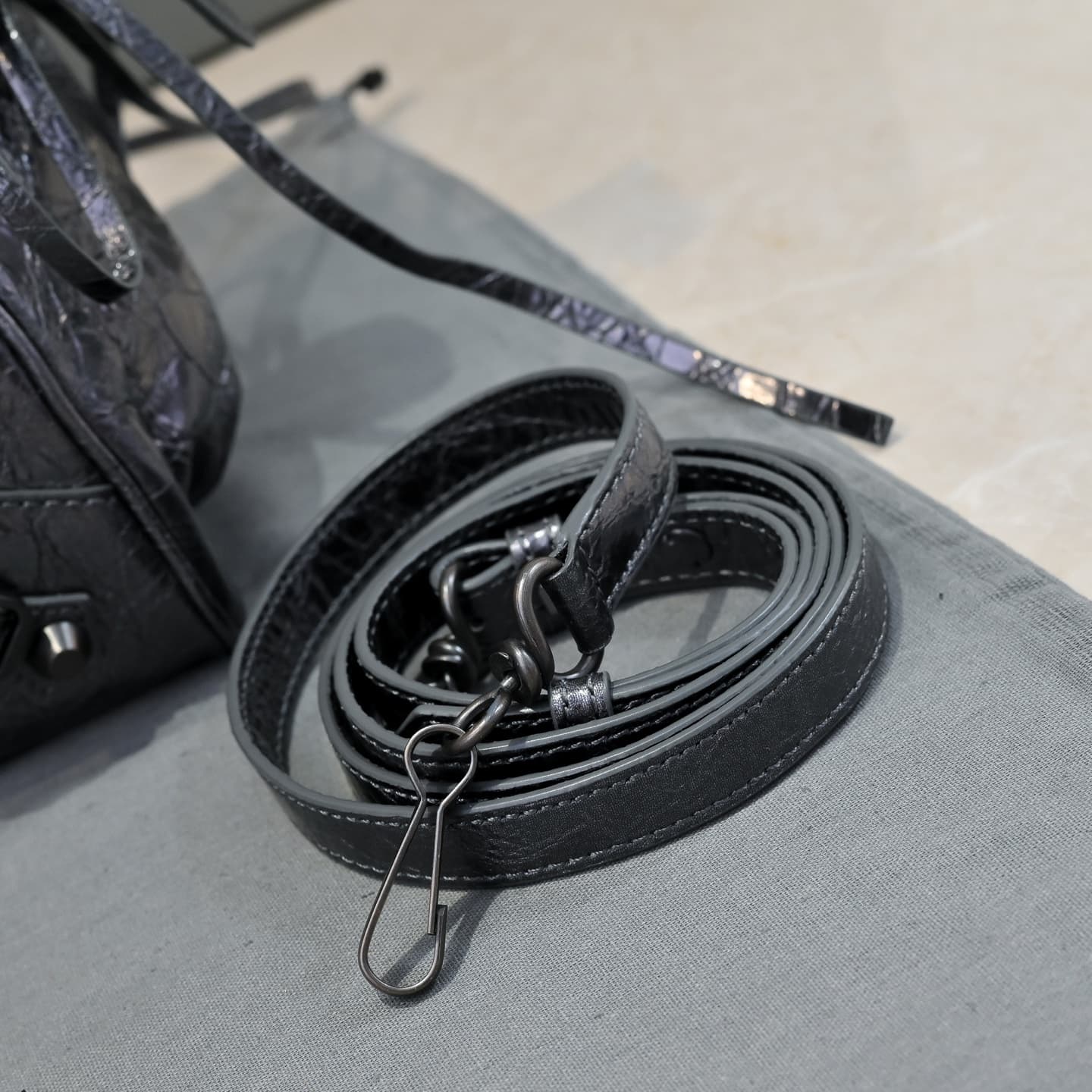 Balenciaga Gold Le City Moto Bag