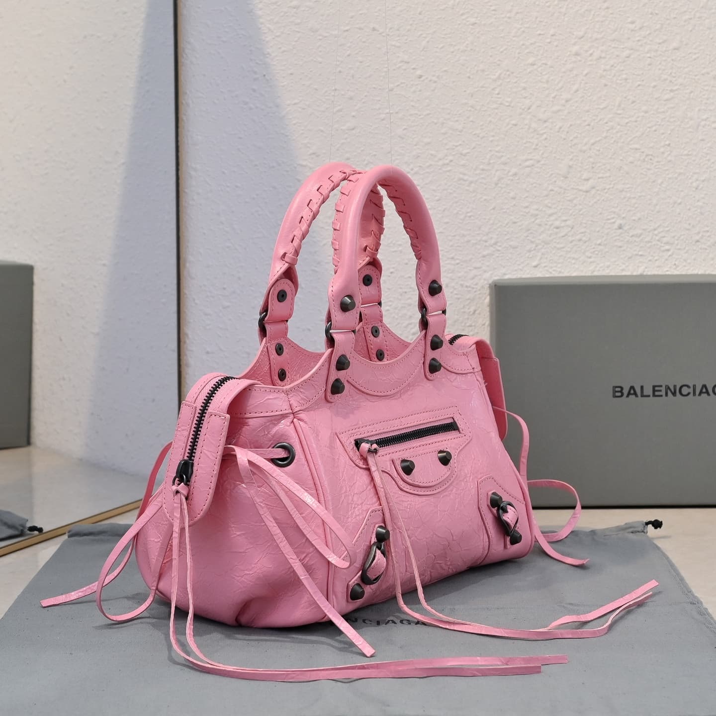Balenciaga Red Le City Moto Bag