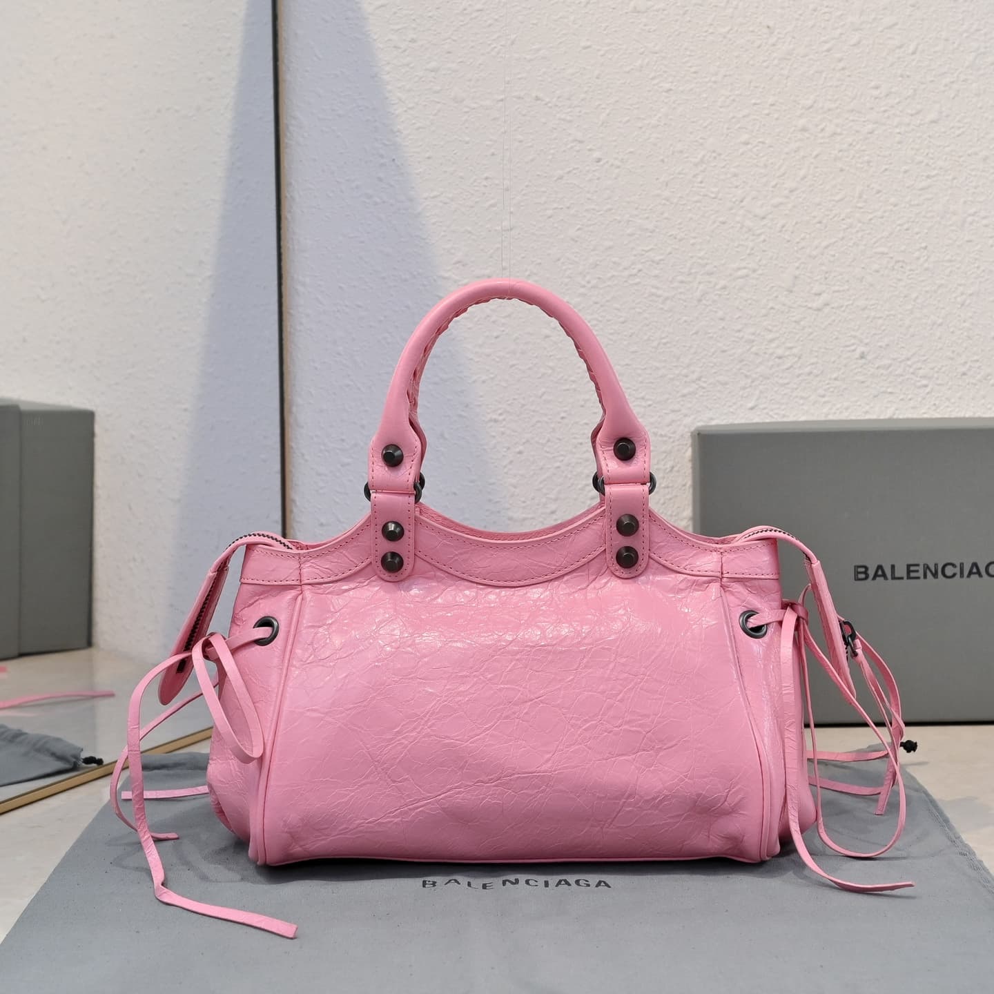 Balenciaga Red Le City Moto Bag