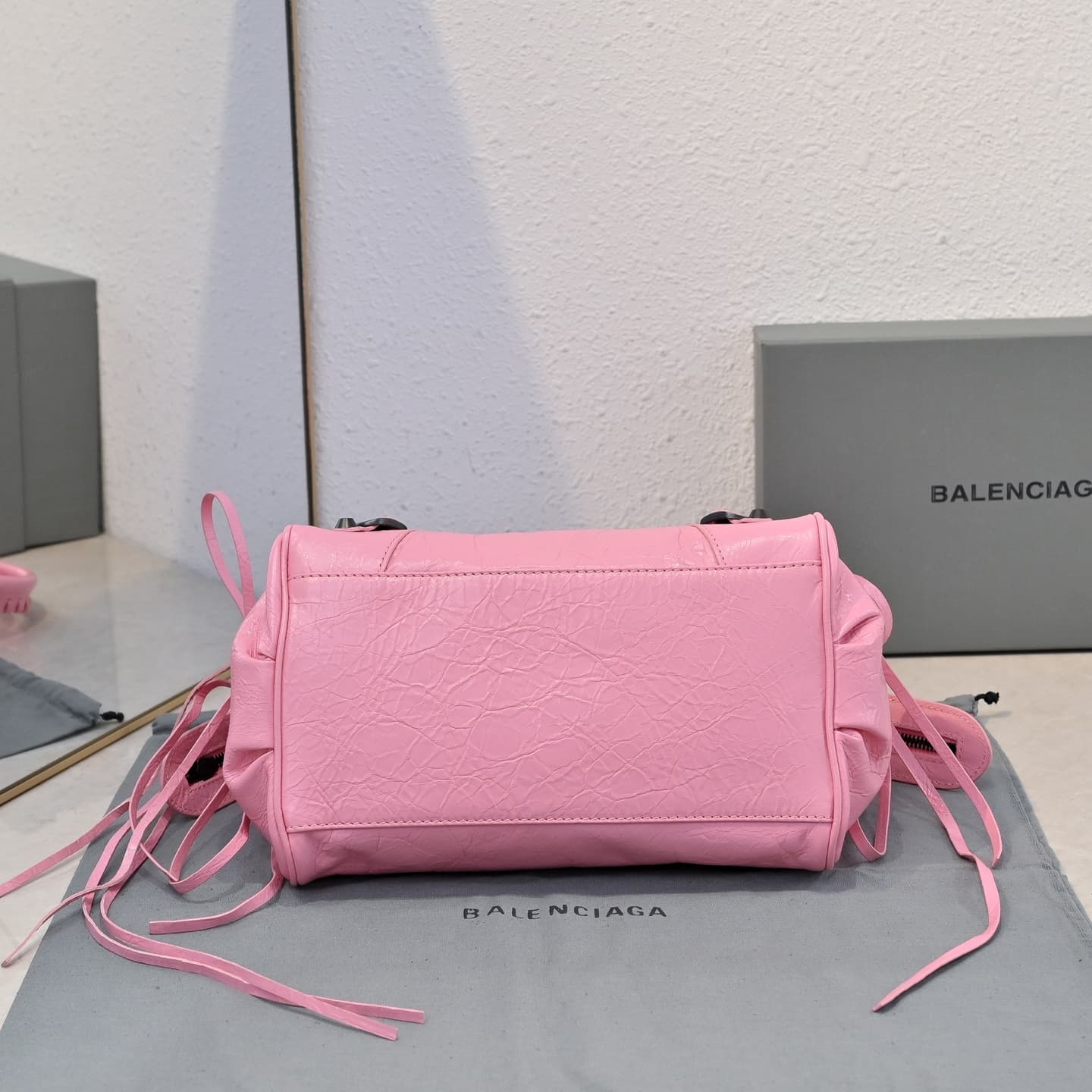 Balenciaga Red Le City Moto Bag