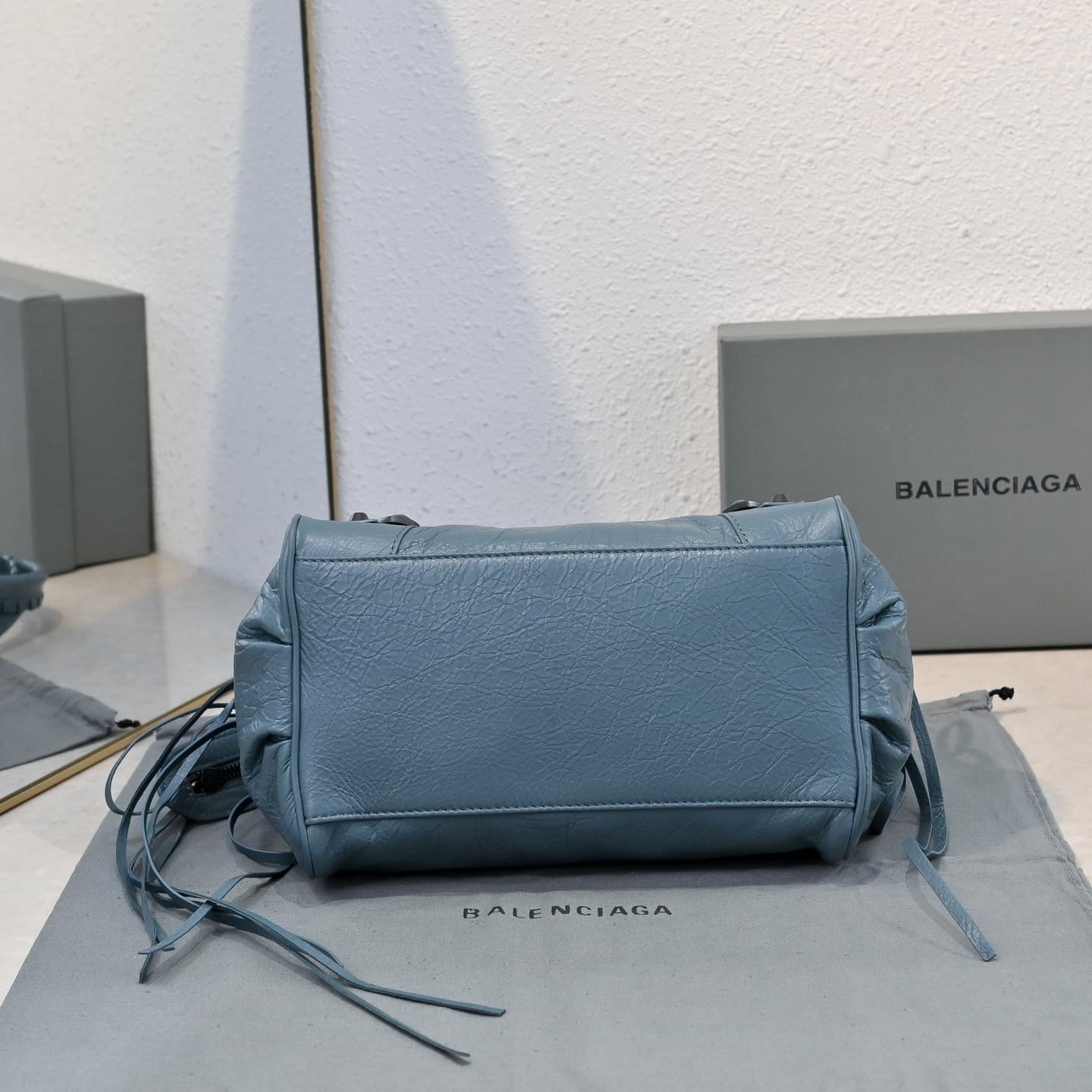 Balenciaga Grey Le City Moto Bag