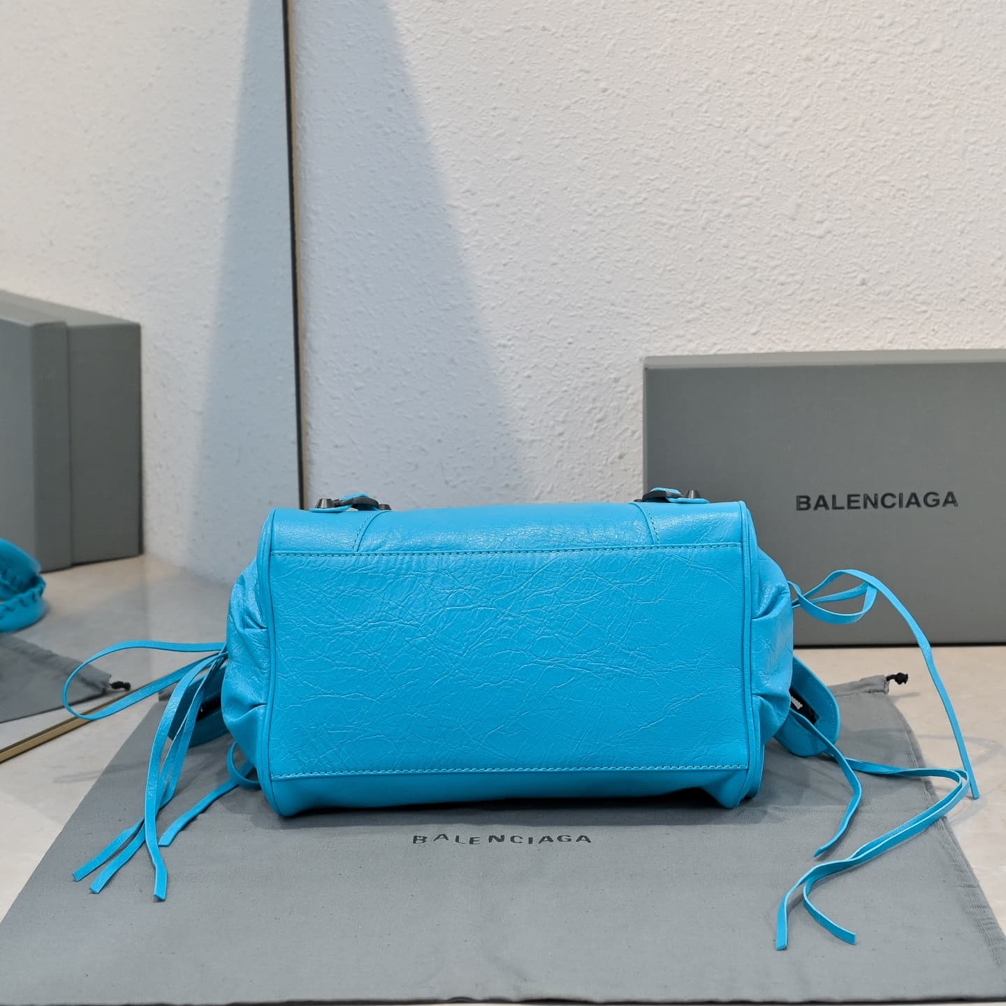 Balenciaga Blue Le City Moto Bag