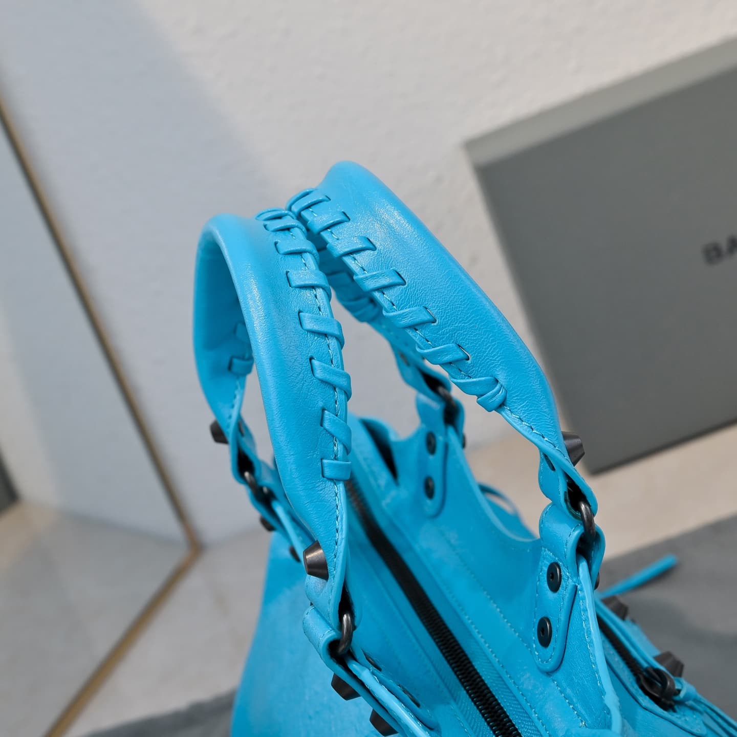 Balenciaga Blue Le City Moto Bag