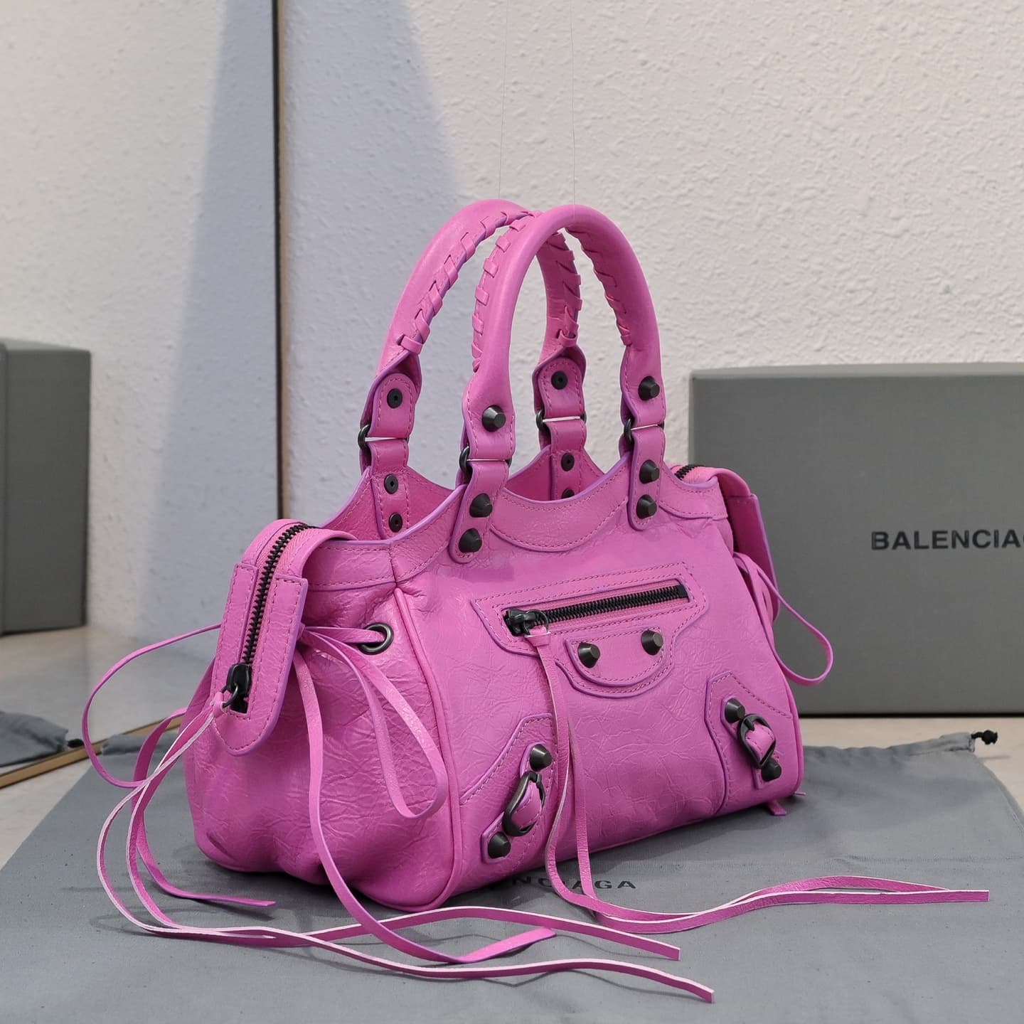 Balenciaga Red Le City Moto Bag