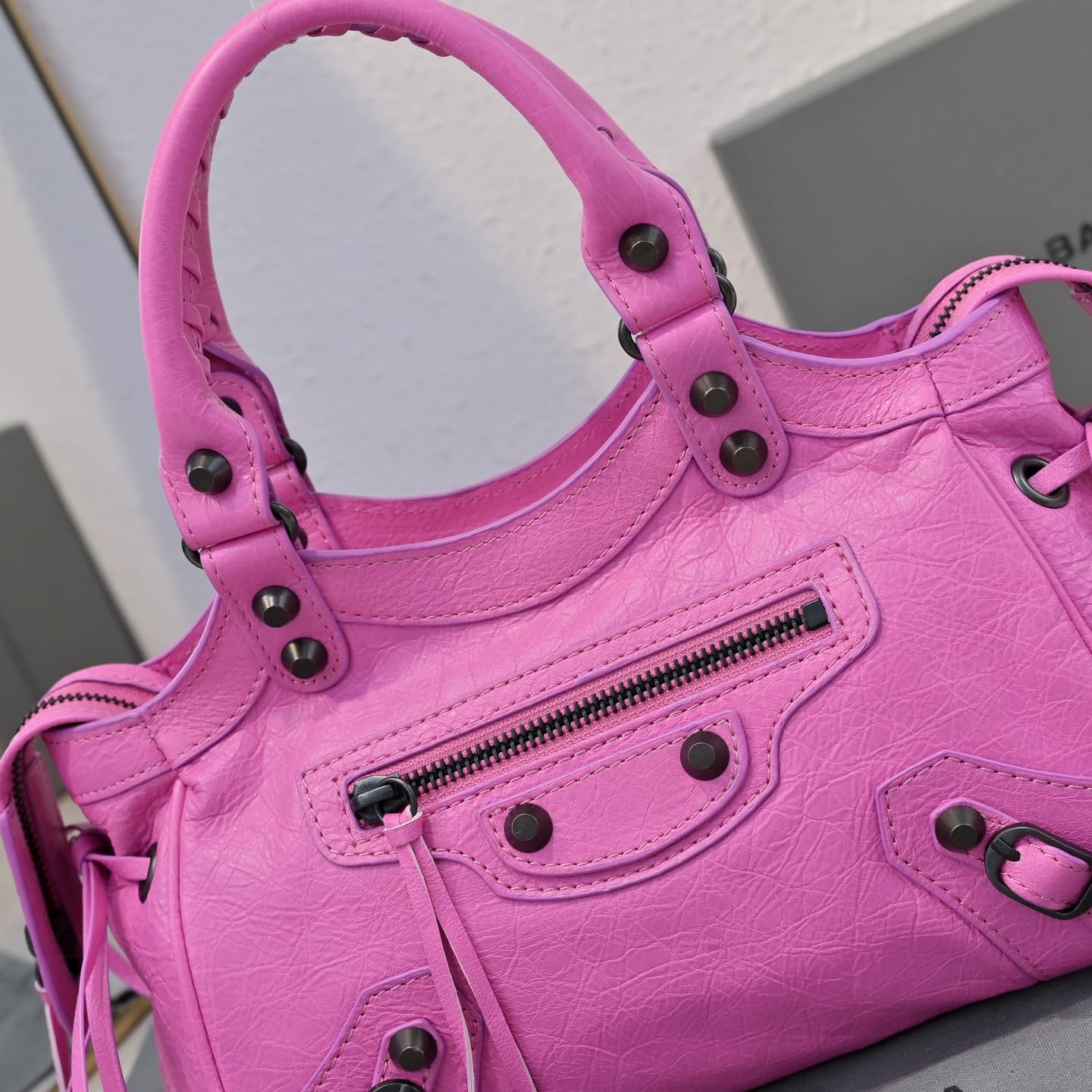Balenciaga Red Le City Moto Bag