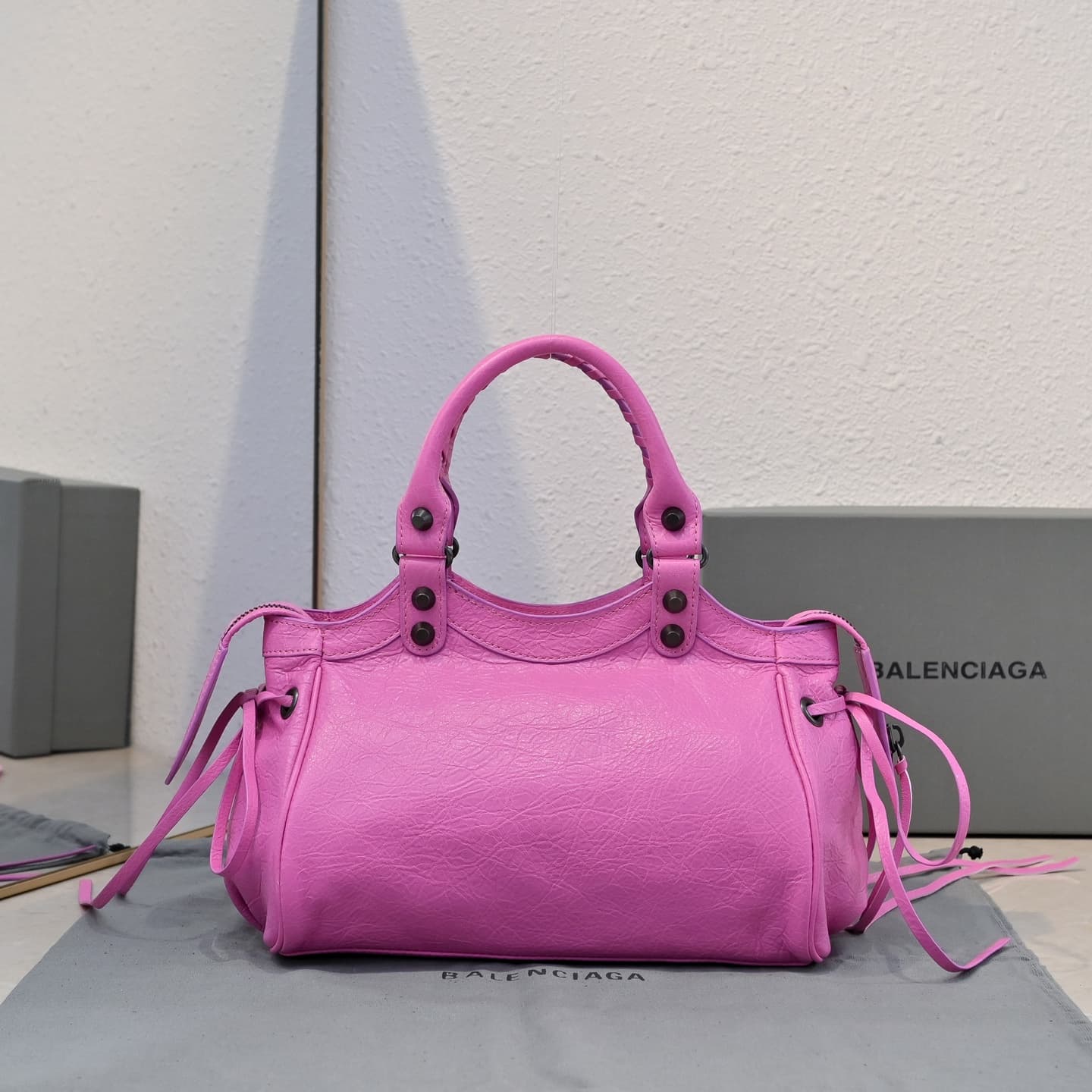Balenciaga Red Le City Moto Bag