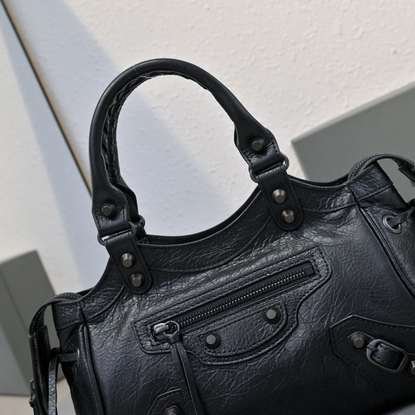 Balenciaga Black Le City Moto Bag