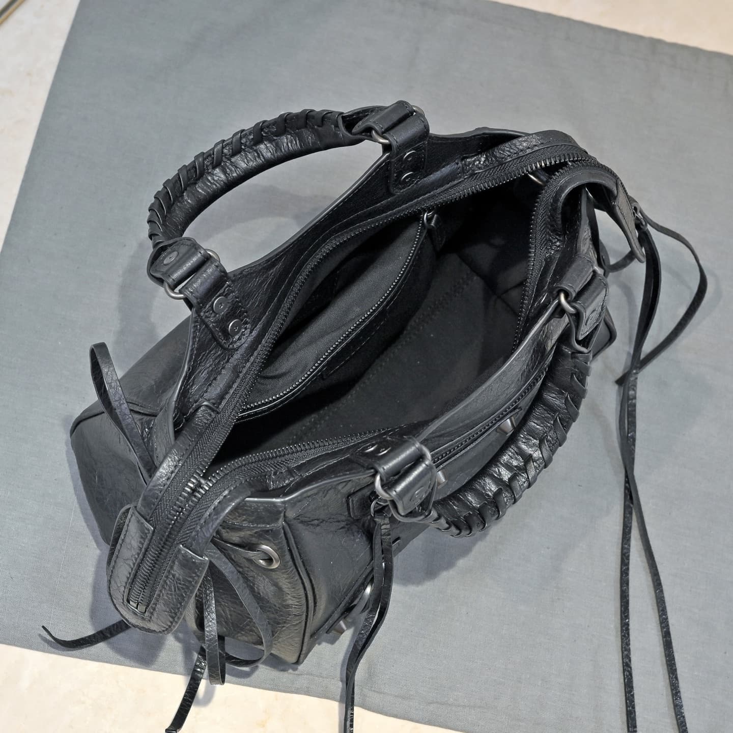Balenciaga Black Le City Moto Bag