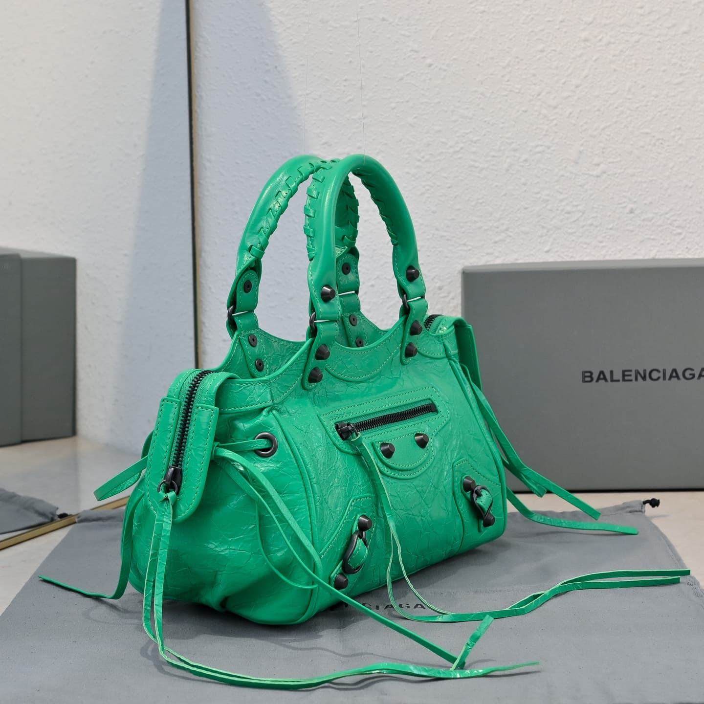 Balenciaga Green Le City Moto Bag