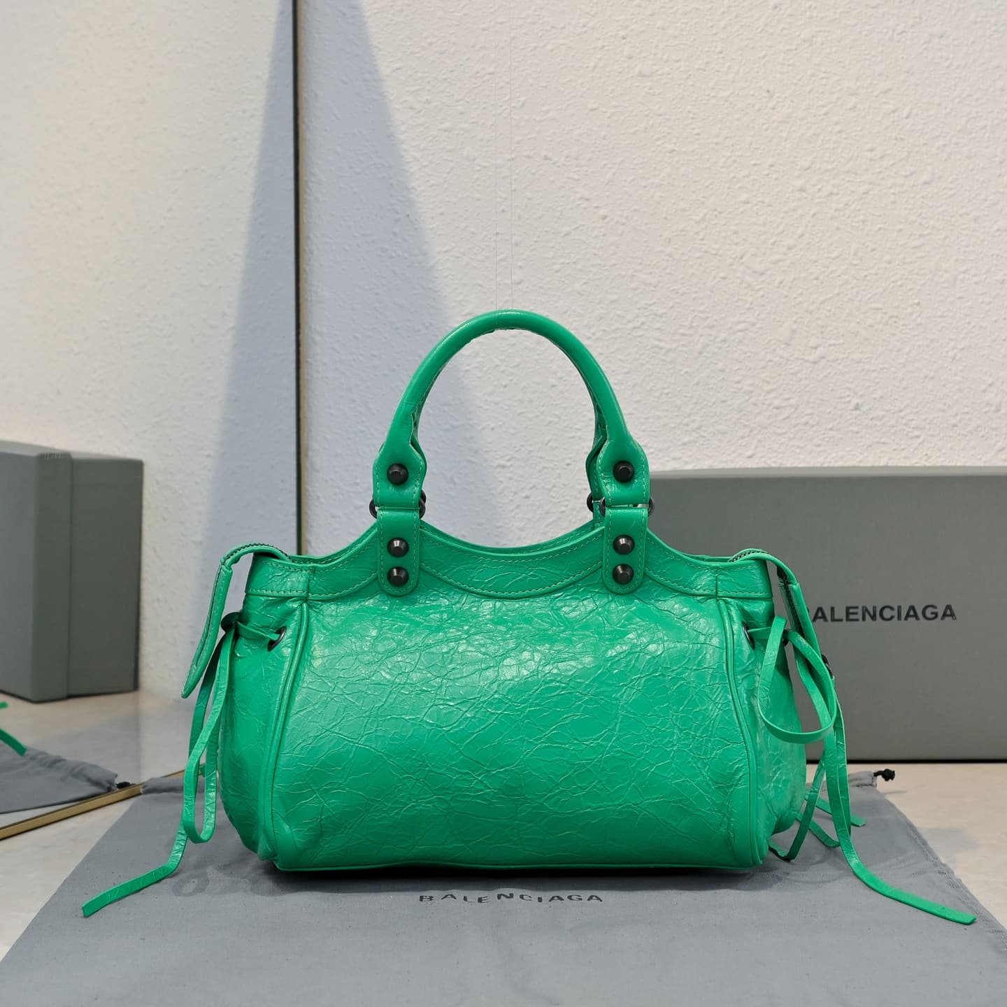 Balenciaga Green Le City Moto Bag