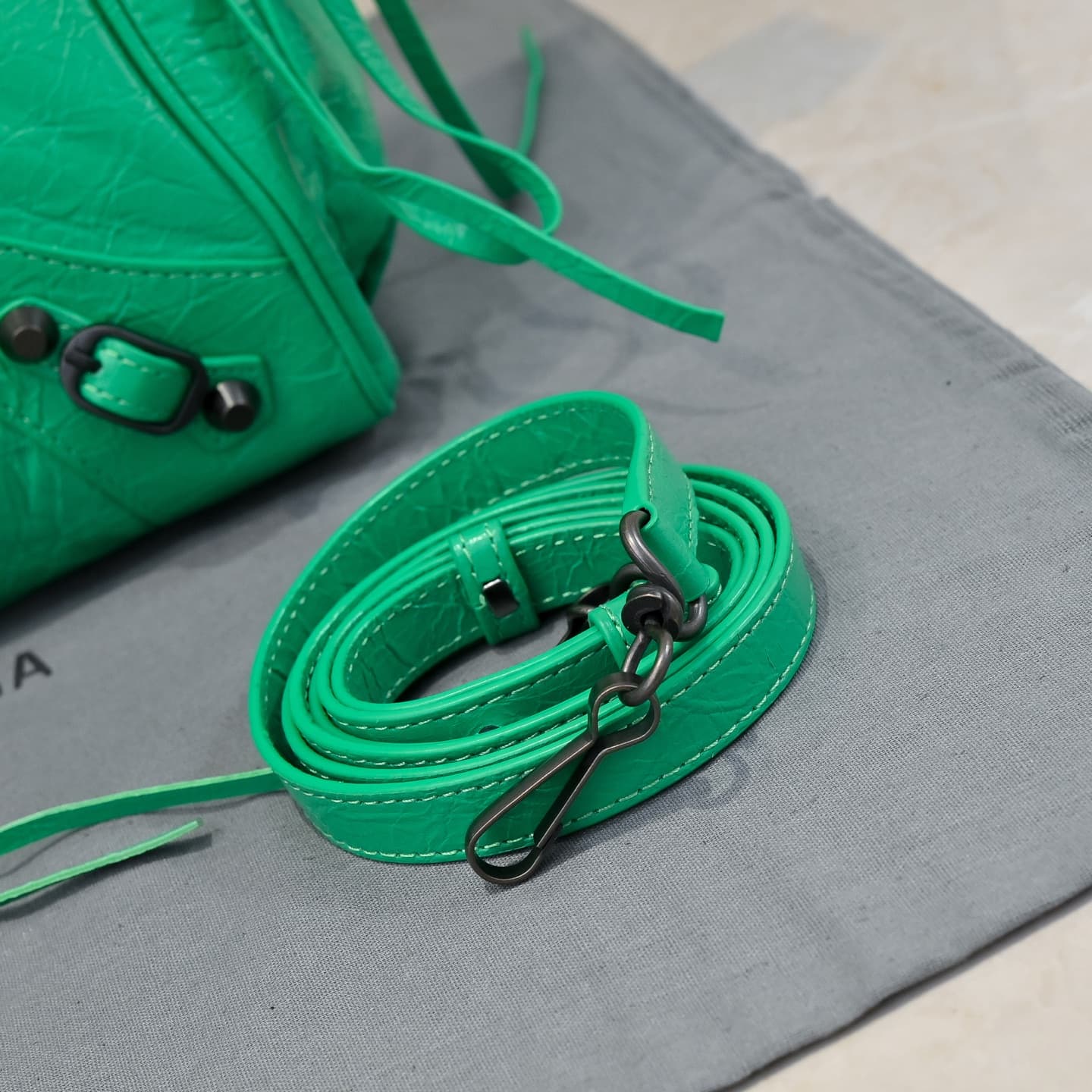 Balenciaga Green Le City Moto Bag