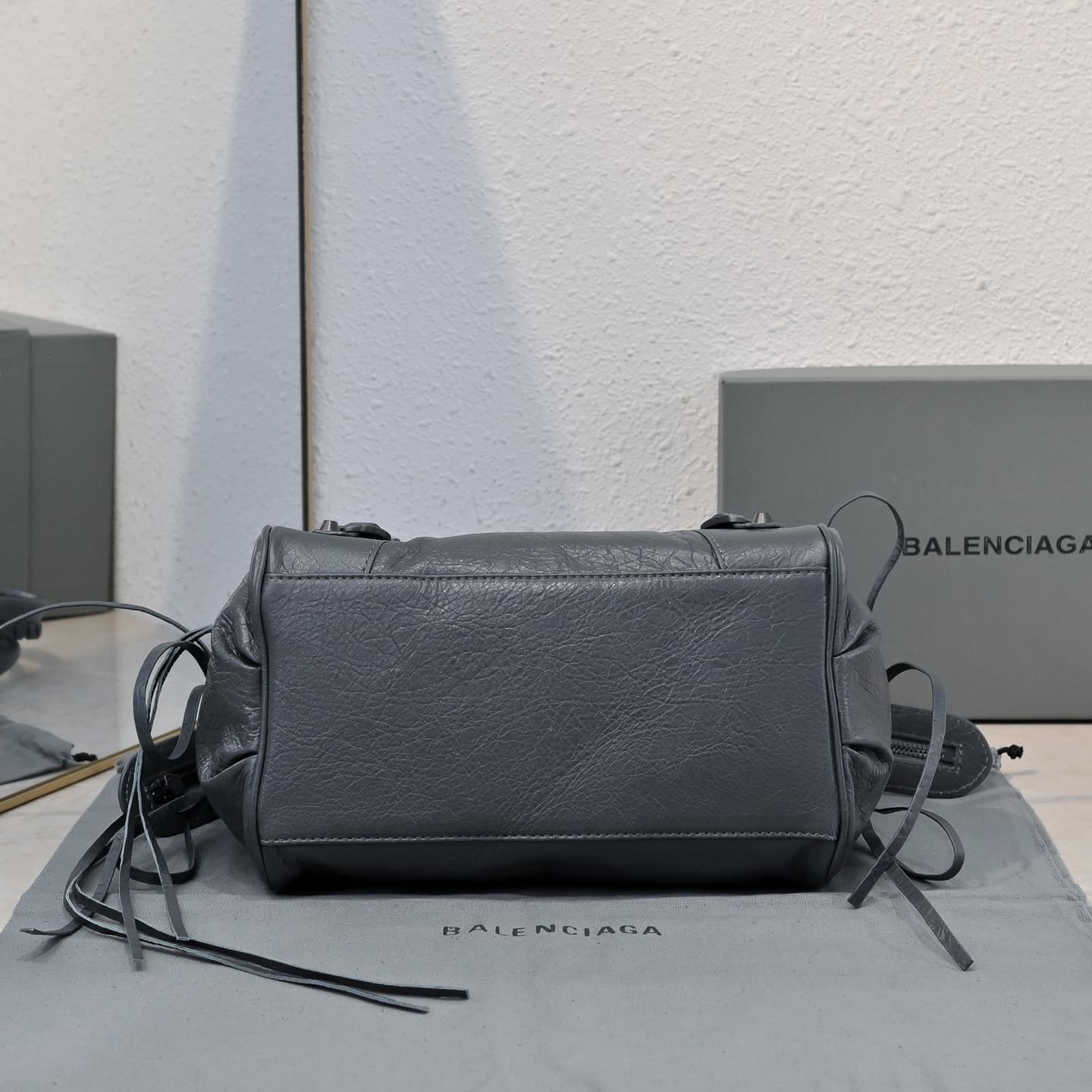 Balenciaga Grey Le City Moto Bag