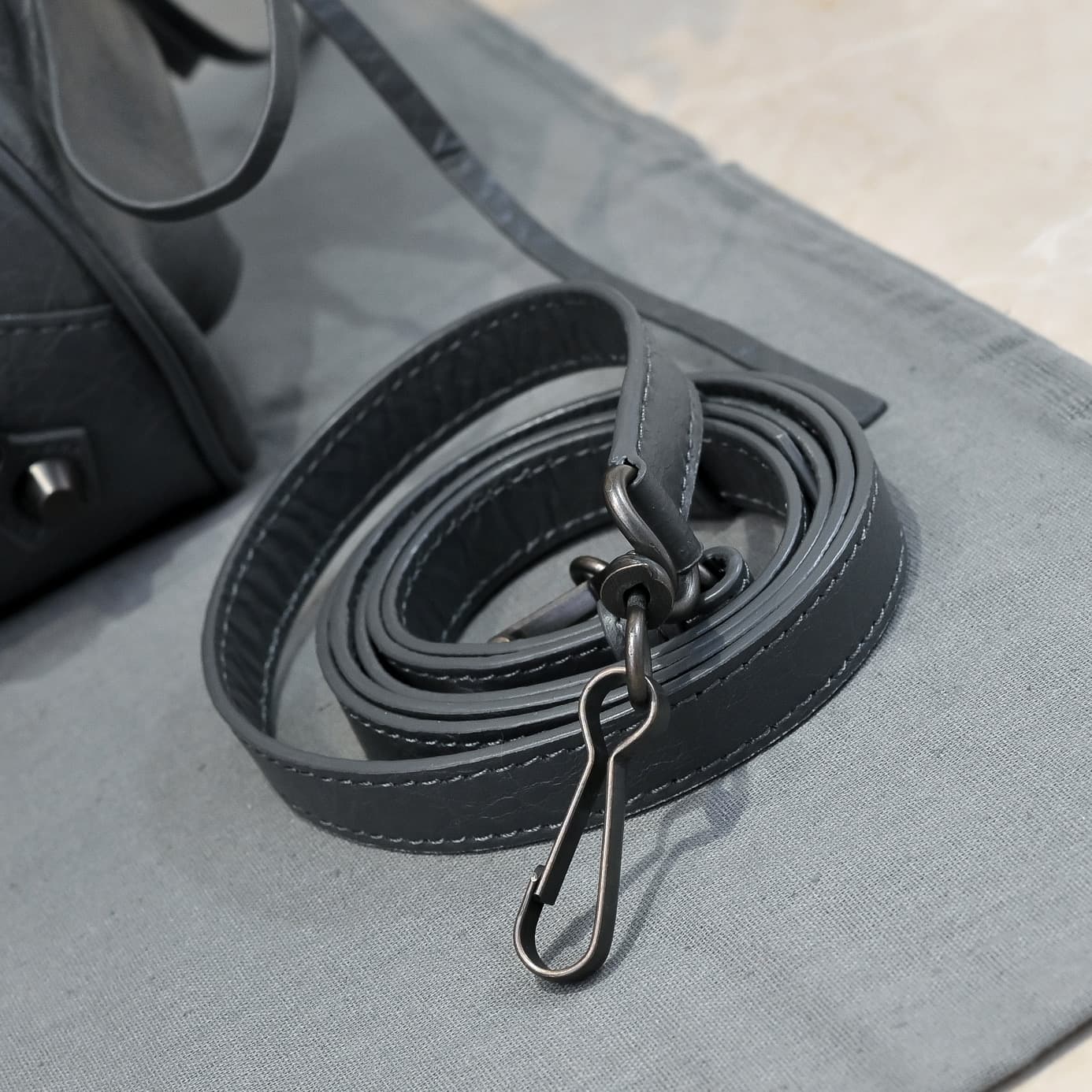 Balenciaga Grey Le City Moto Bag