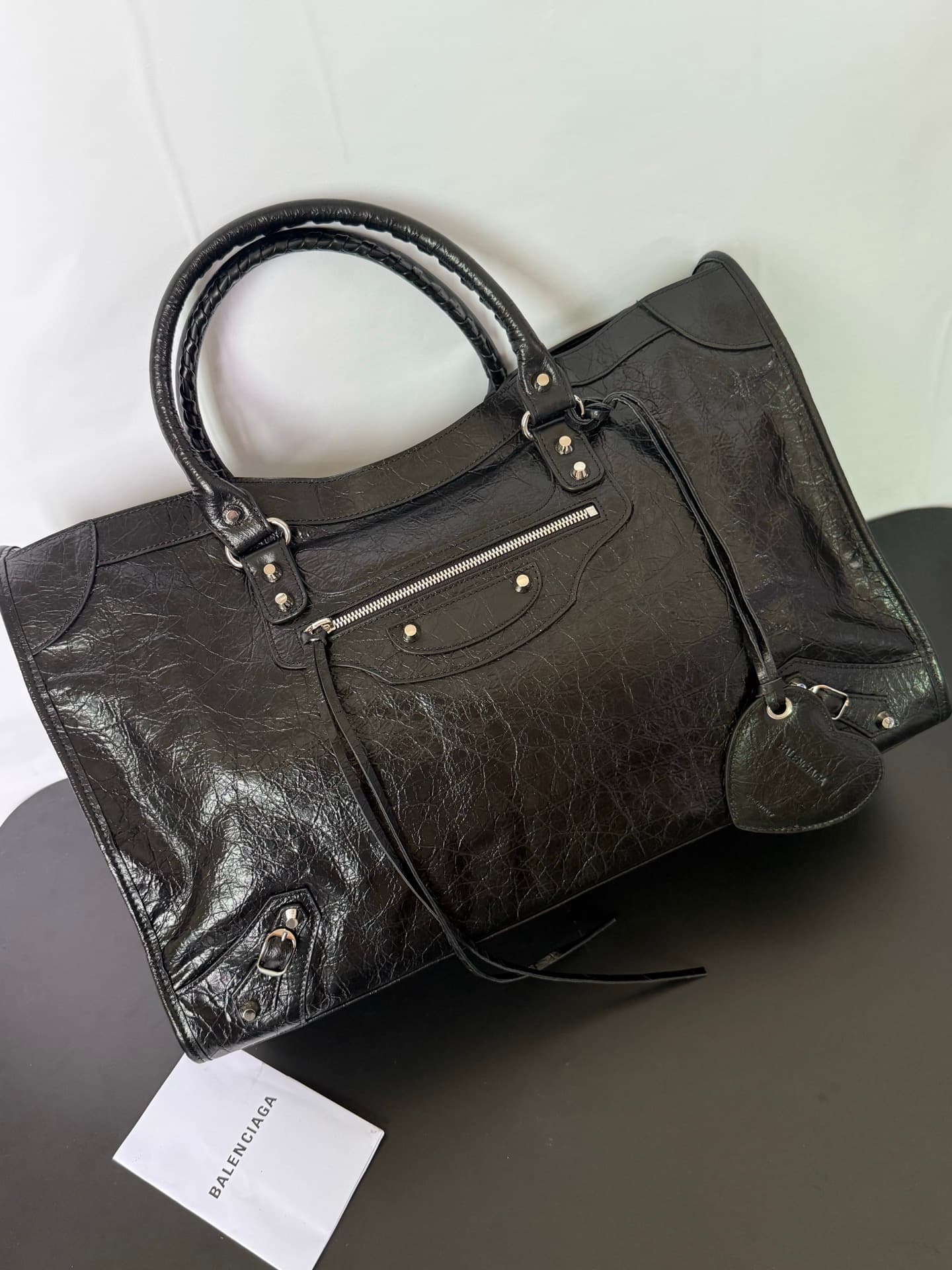 Balenciaga Black Large Le City Moto Bag 5303