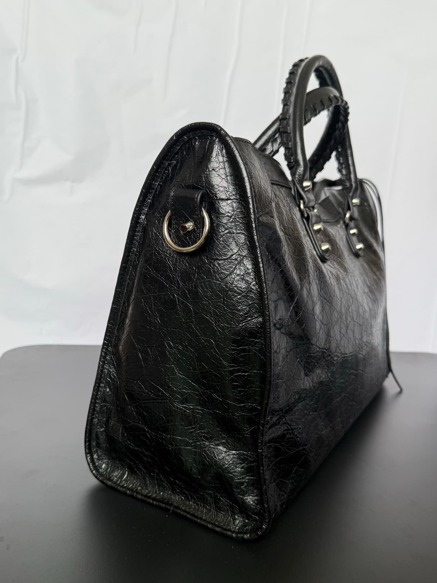 Balenciaga Black Large Le City Moto Bag 5303