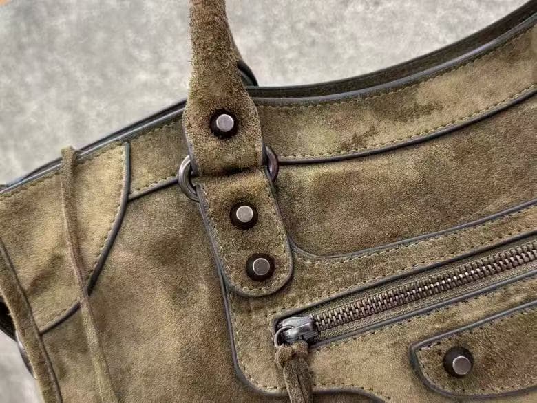 Balenciaga Green Large Le City Moto Bag