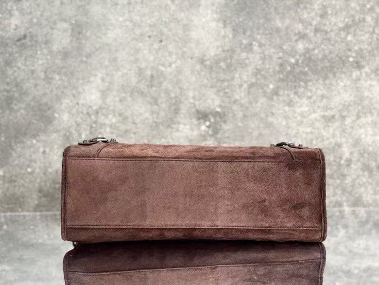 Balenciaga Brown Large Le City Moto Bag