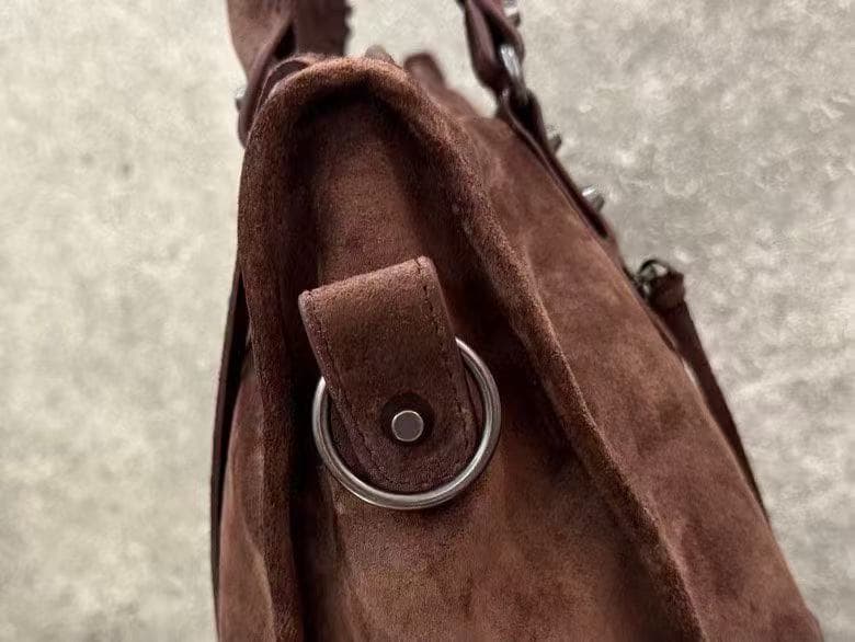Balenciaga Brown Large Le City Moto Bag