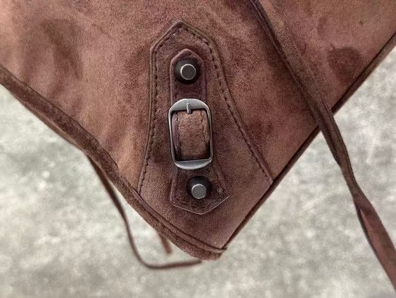 Balenciaga Brown Large Le City Moto Bag