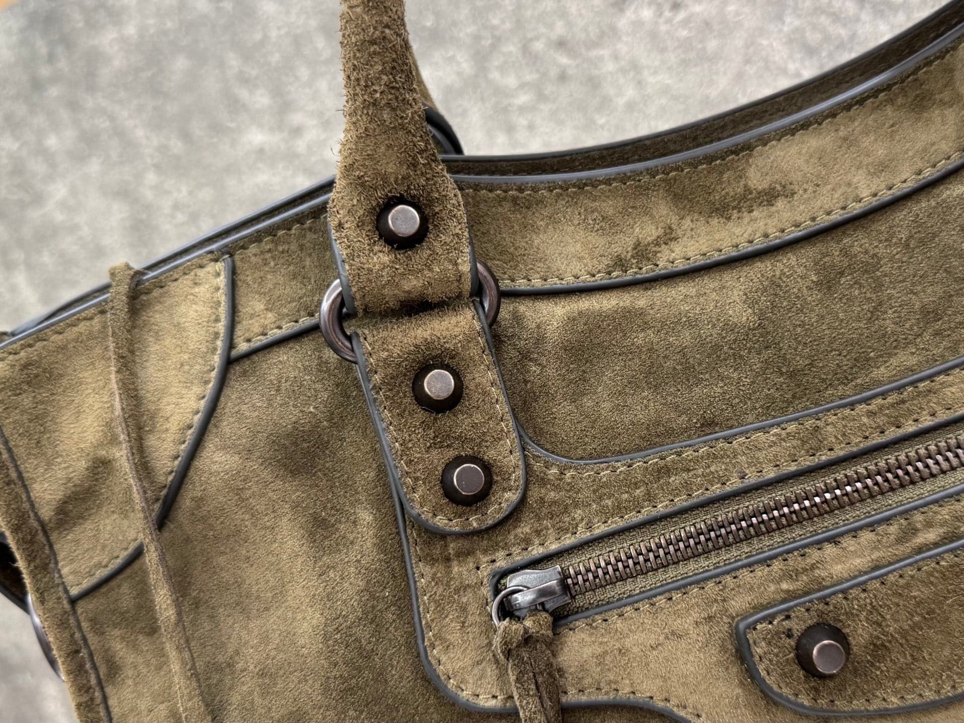 Balenciaga Green Large Le City Moto Bag