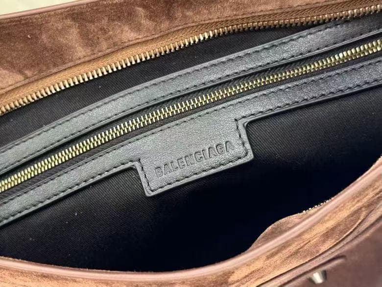 Balenciaga Brown Large Le City Moto Bag