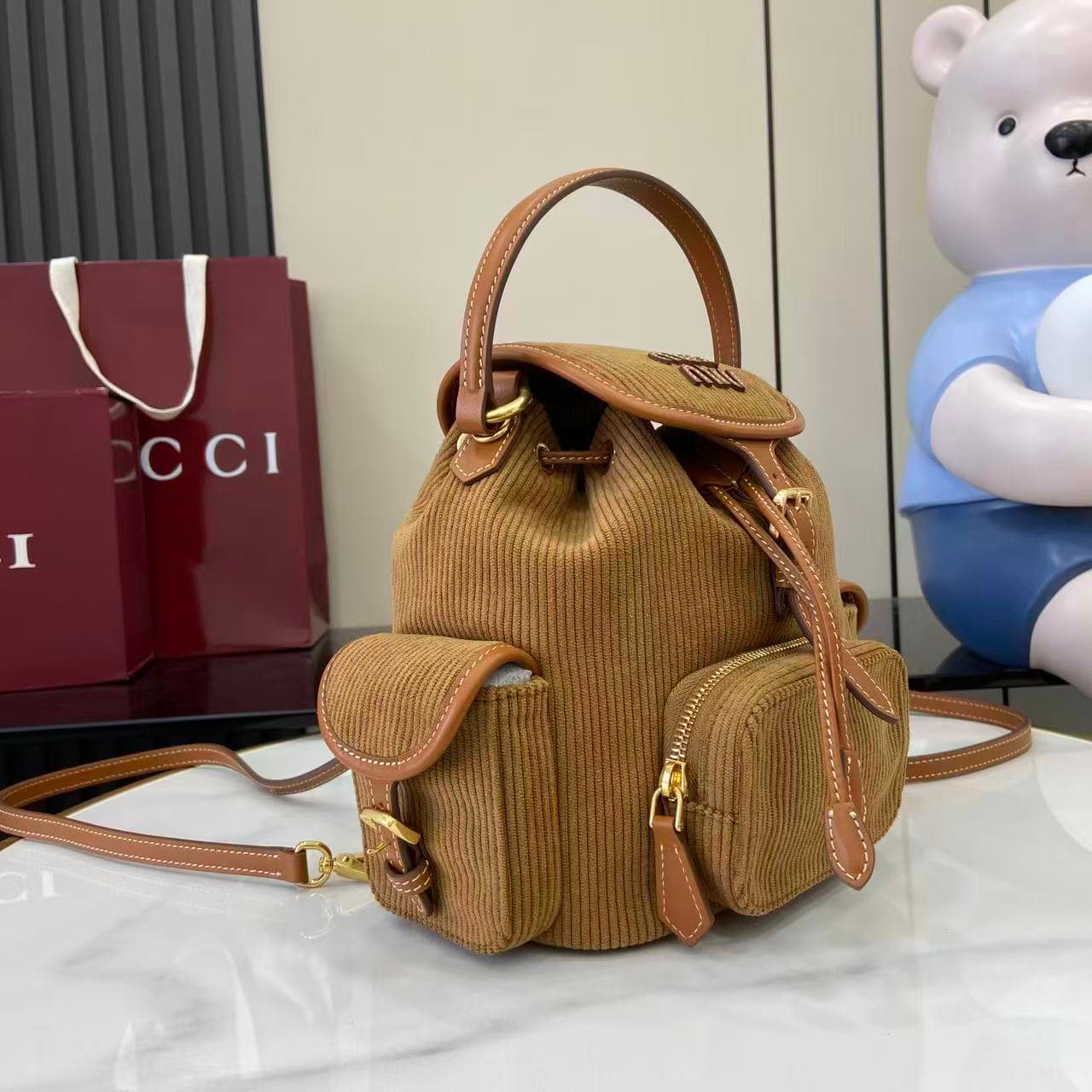 miumiu 谬谬 White Backpack 5BZ043