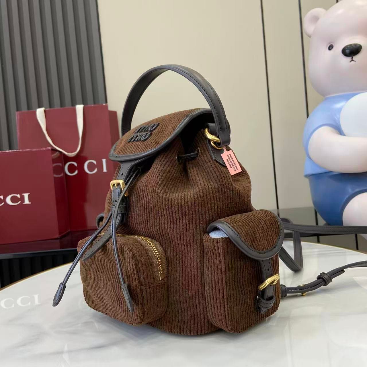 miumiu 谬谬 White Backpack 5BZ043