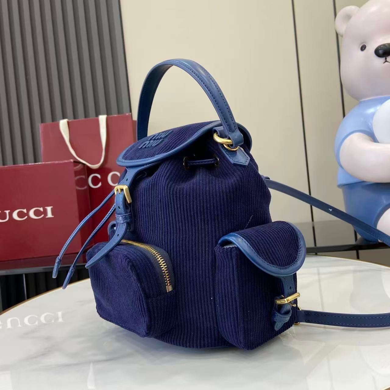 miumiu 谬谬 White Backpack 5BZ043