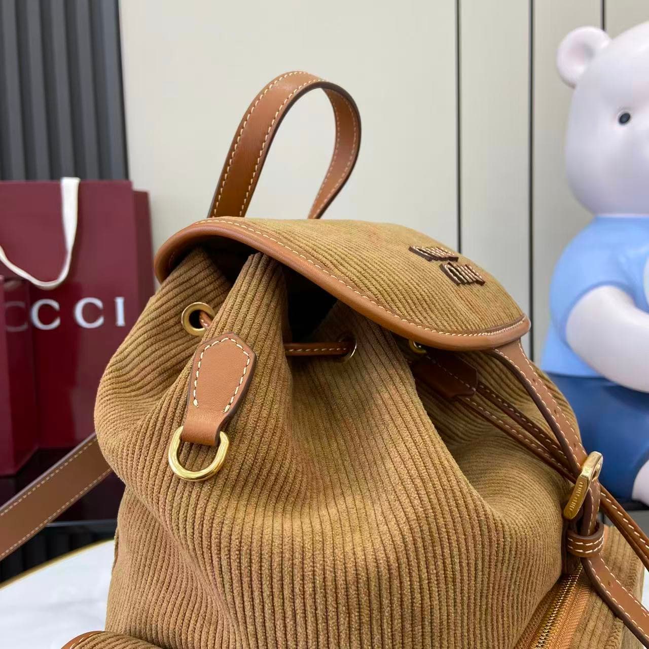 miumiu 谬谬 White Backpack 5BZ042