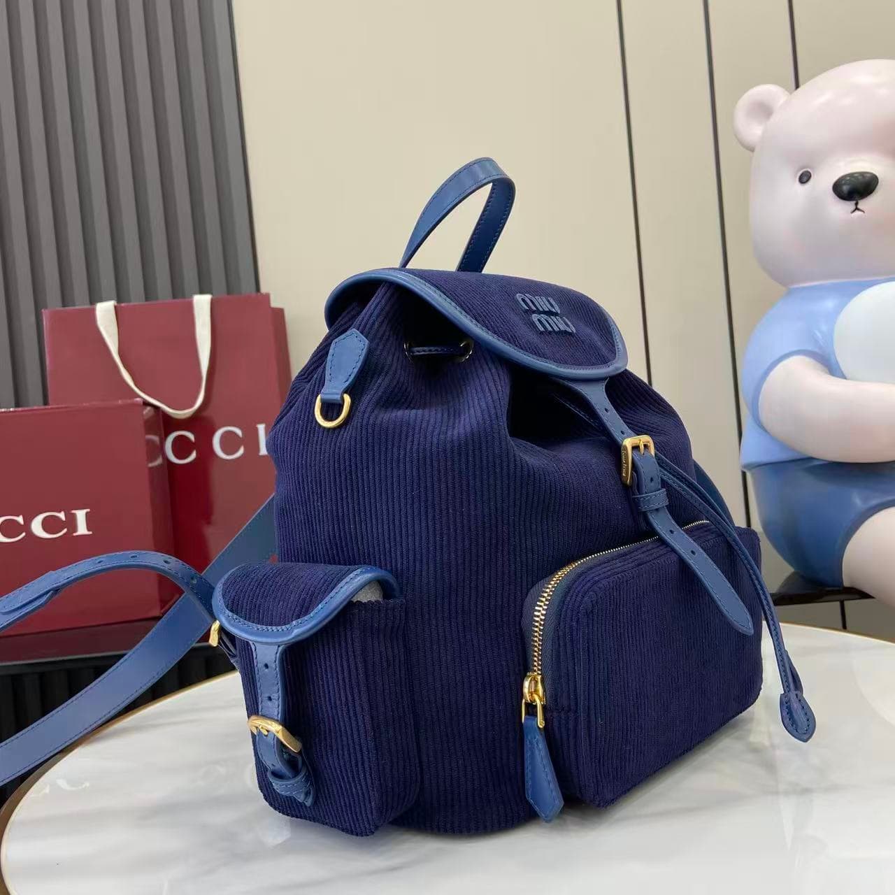 miumiu 谬谬 White Backpack 5BZ042