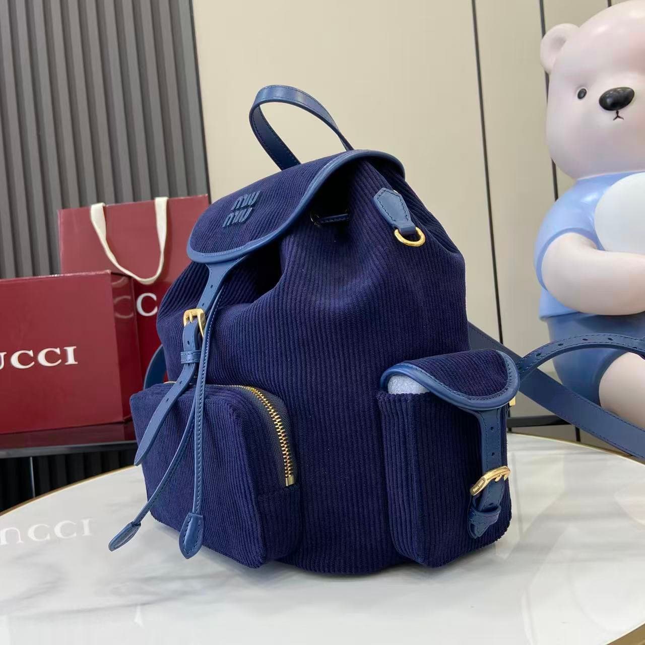miumiu 谬谬 White Backpack 5BZ042