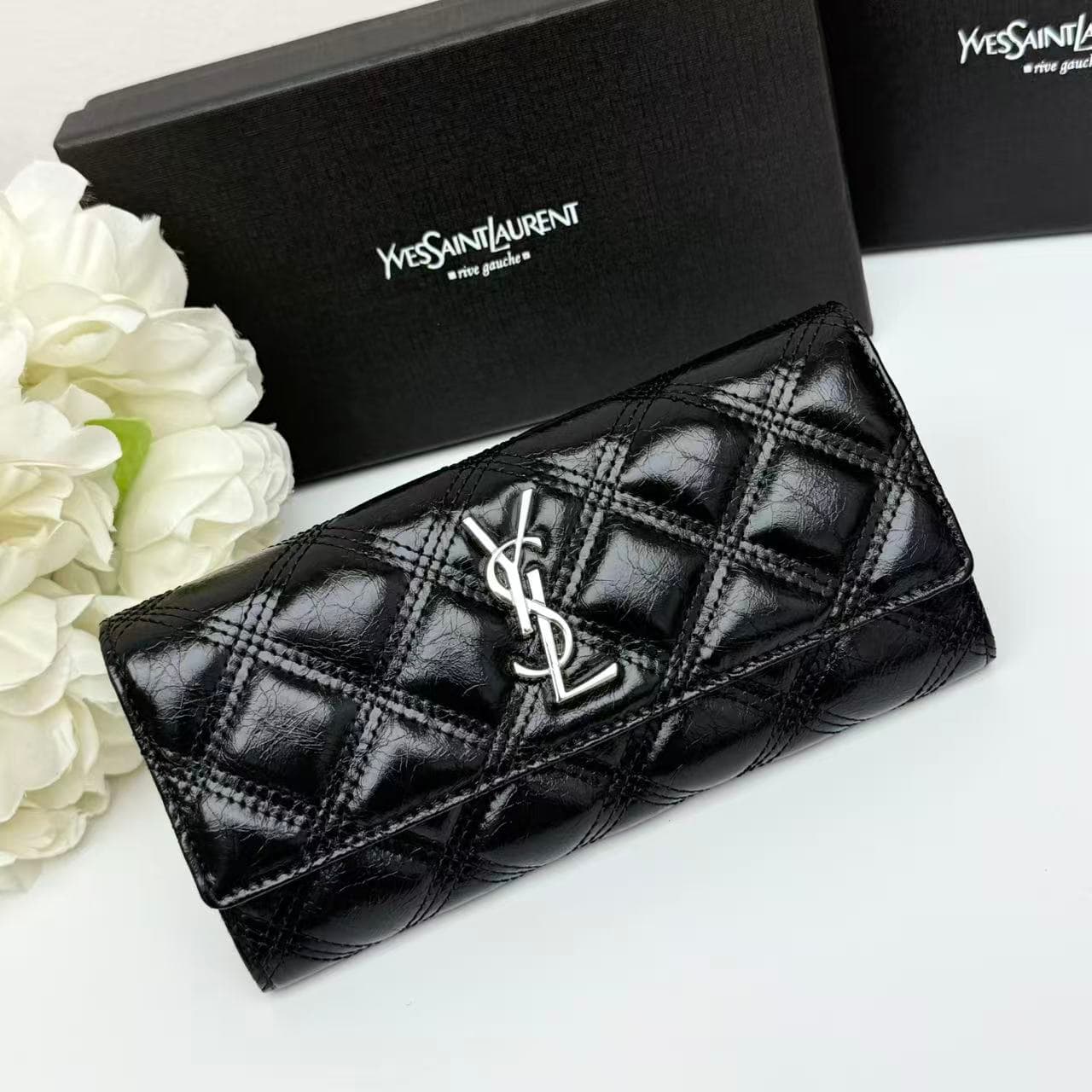 Saint Laurent Gold Wallet 0663