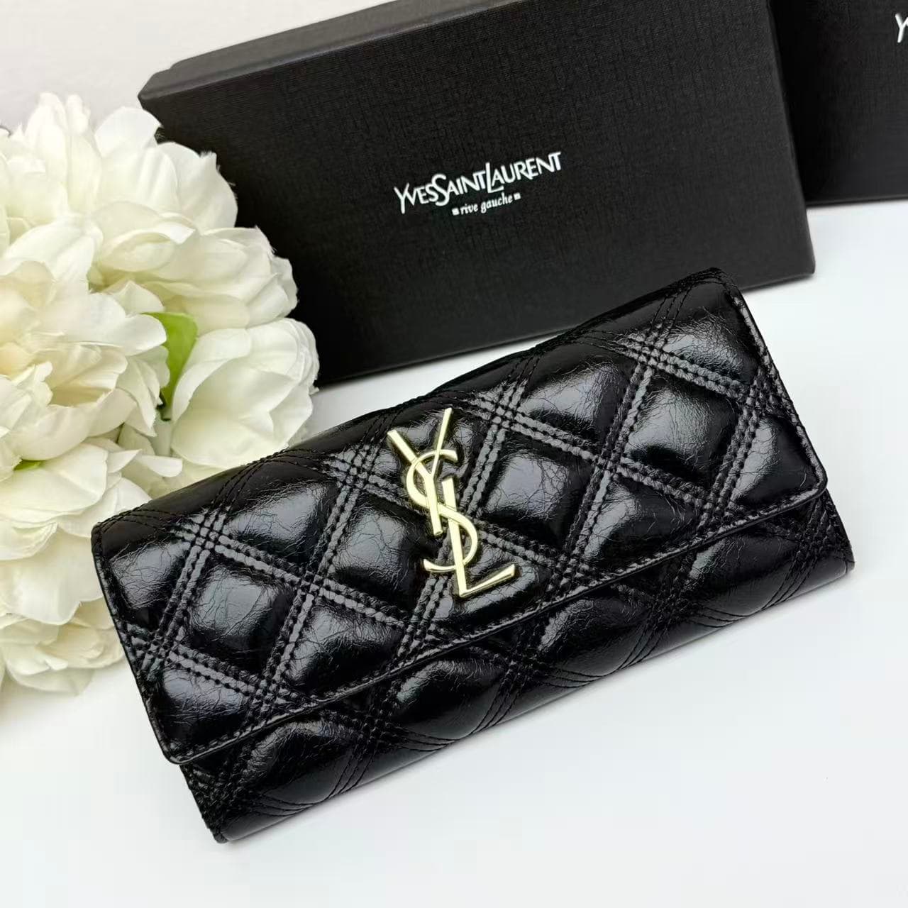 Saint Laurent Gold Wallet 0663