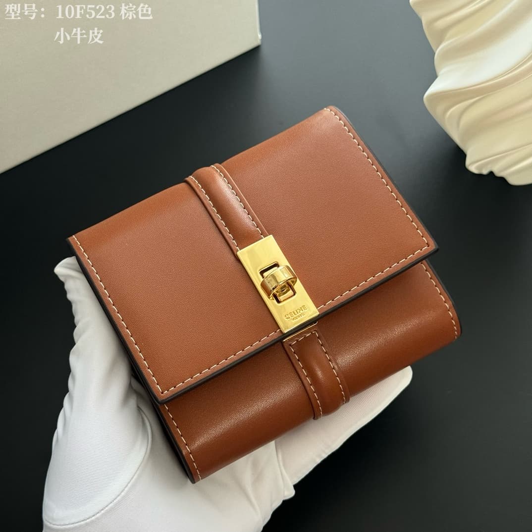 Celine Gold Small Wallet 10F523