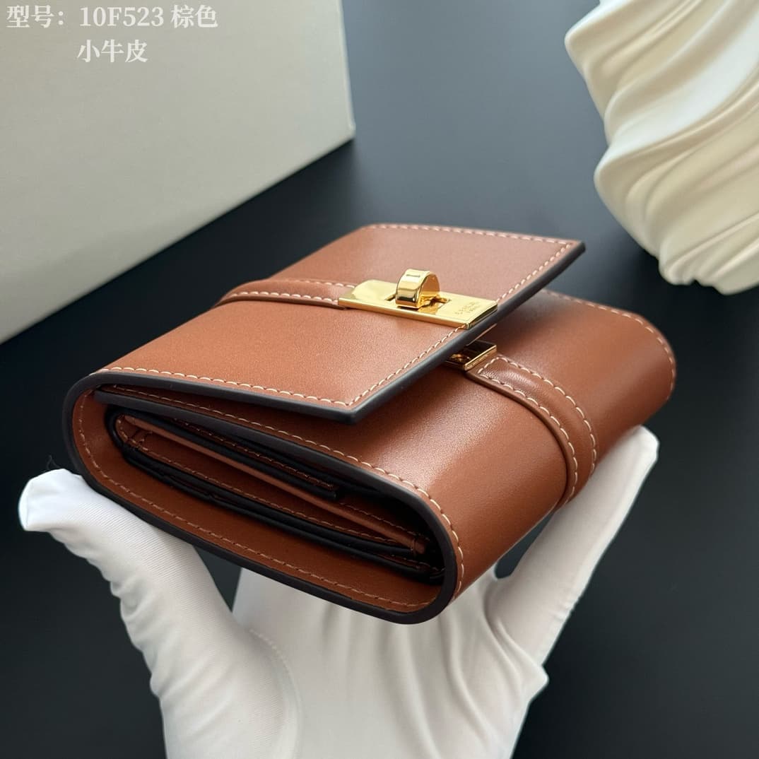 Celine Gold Small Wallet 10F523