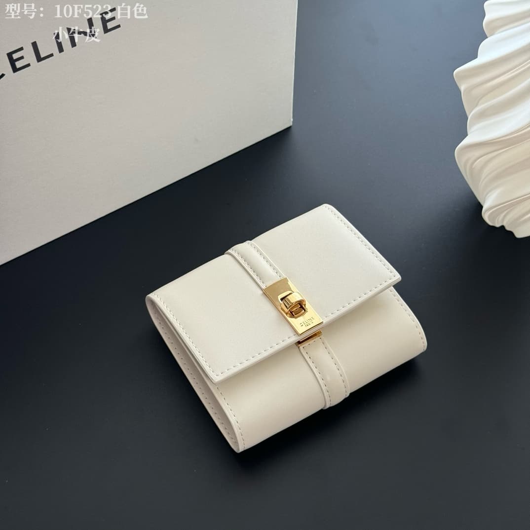 Celine Gold Wallet 10F523